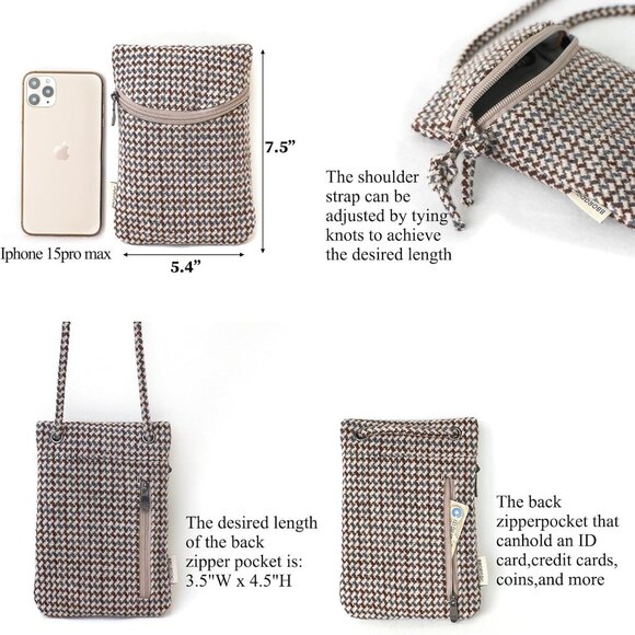 Small Crossbody Women Cell Phone Purse Wallet Bag With Shoulder Strap - Picture 4 of 6